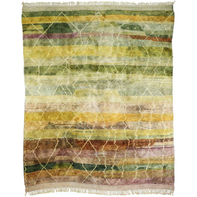 Biophilic Design Beni Mrirt Moroccan Rug - 11’00 X 12’09 For Sale - Image 9 of 9