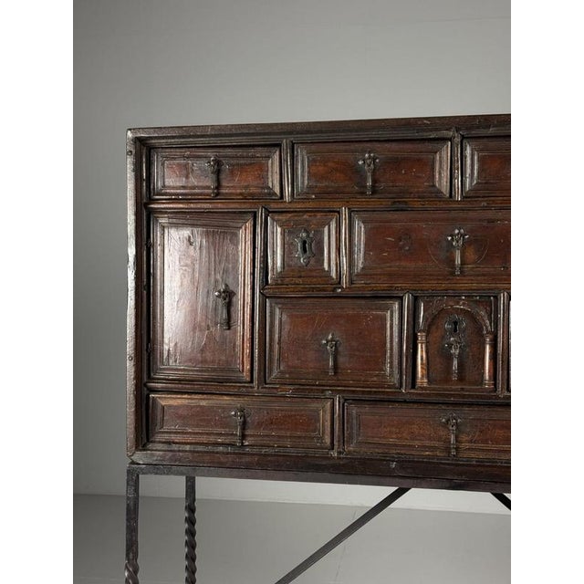 Antique Spanish Vargueño, 1700 For Sale - Image 11 of 18