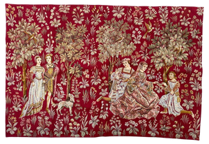 Jaquar Aubusson Tapestry with Medieval Design, 1970s