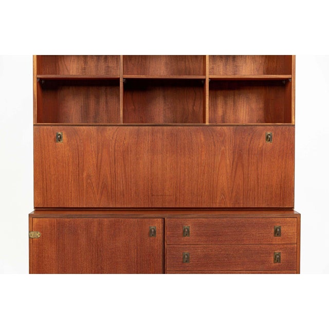 Mid-Century Danish Teak Secretary Desk Bookcase by Peter Løvig Nielsen, 1960s For Sale In Detroit - Image 6 of 16