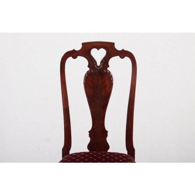 Antique Queen Anne Style Chairs in Mahogany, 1910s, Set of 8 For Sale - Image 6 of 18