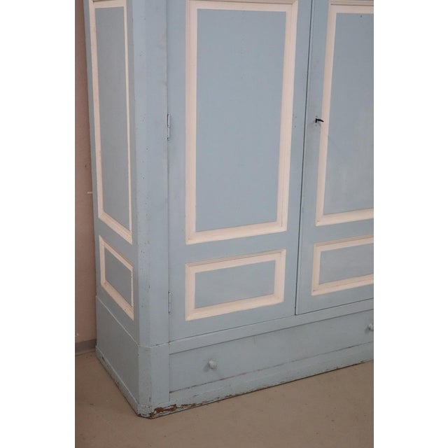 Antique Wardrobes in Lacquered Fir and Poplar Wood, 1800s, Set of 2 For Sale - Image 10 of 15