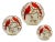 LED Frosted Cardinal Orb with Berry Branch Design (Set of 3) For Sale