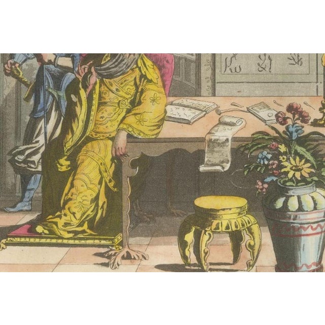 Ferrario, Chinese Interior Scene with Official and Guard Costumes, 1815, Print For Sale - Image 9 of 12