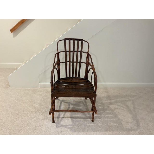 Cabin Vintage Wood Twig Dining Arm Chairs- Set of 6 For Sale - Image 3 of 8