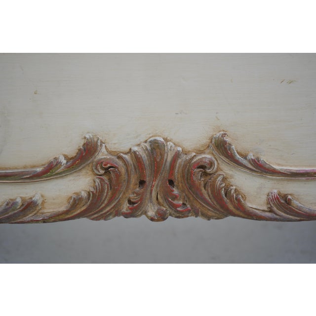 Pair Antique French Painted Mahogany Twin Beds W. Cherubs For Sale - Image 11 of 18