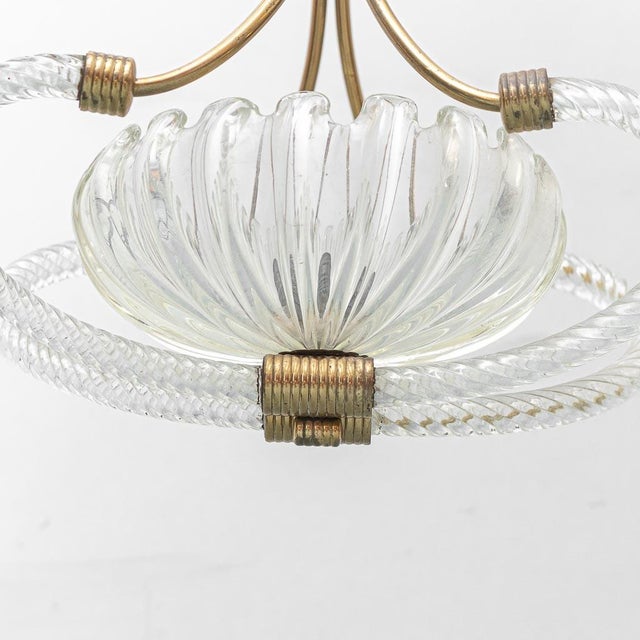 Vintage Pendant Lamp by Barovier & Toso, 1940s For Sale - Image 10 of 12