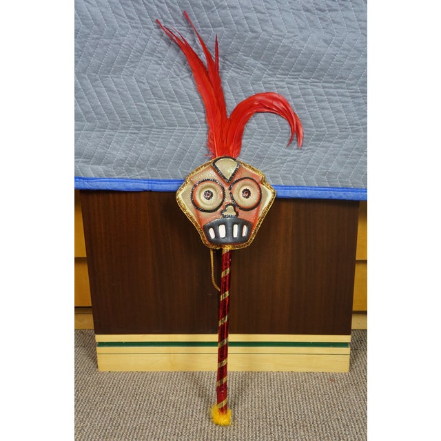 Bahamian Junkanoo Festival Parade Costume Red Headdress Outfit Dance Masks For Sale - Image 13 of 17