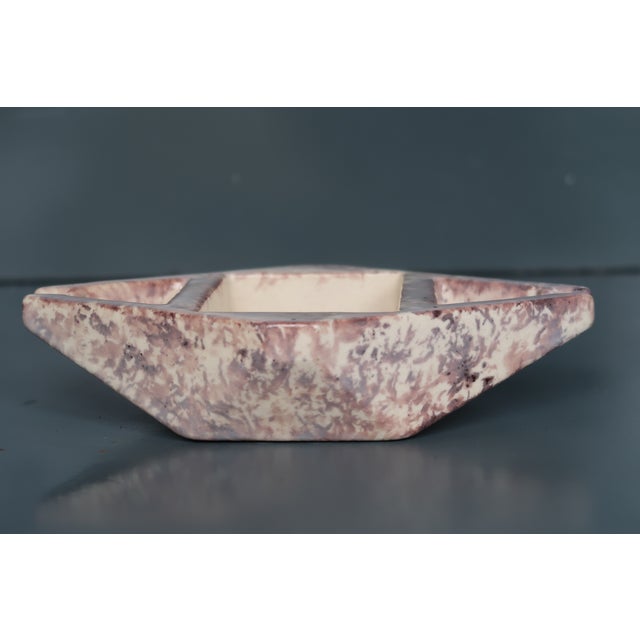 French Modernist Ceramic Ashtray From the 50s/60s in Mottled, Cloudy Ceramic. For Sale In Miami - Image 6 of 8