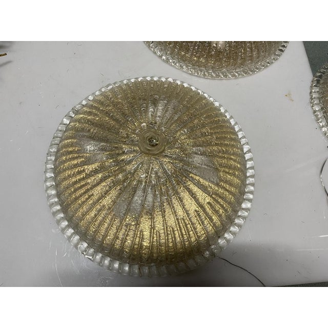 Murano Glass Flush Mounts, 1980s, Set of 2 For Sale - Image 9 of 10