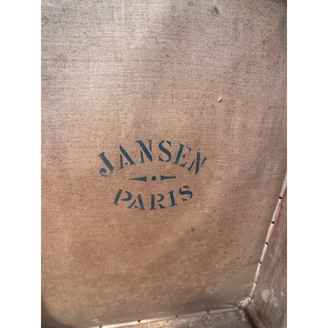 Louis XVI Style Wingback Jansen Lounge Chair, 1940s For Sale - Image 9 of 10
