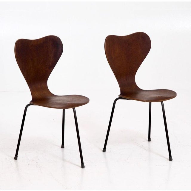 Danish Chairs in Teak and Iron, 1960s, Set of 2 For Sale - Image 6 of 6