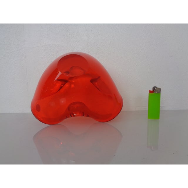 Red Sommerso Murano Glass Bowl, Italy, 1960s For Sale - Image 13 of 14