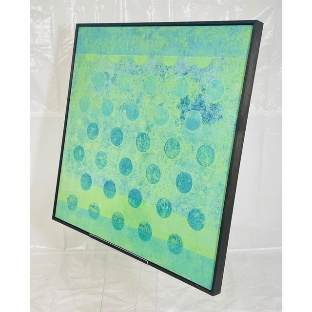 Textile Marco Schidli “Dots” A483 Abstract Painting, Acrylic on Canvas 2019 For Sale - Image 7 of 18