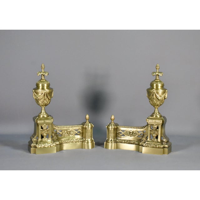 Napoleon III French Fire Dogs in Bronze, 19th Century, Set of 2 For Sale - Image 14 of 14