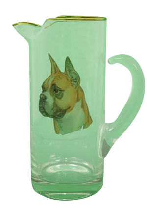 Frank Vosmansky Boston Terrier Glass Pitcher