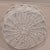 French Vintage Large French Style Hand Woven Painted White Natural Wicker Basket For Sale - Image 3 of 8
