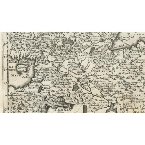 Black Cluver Persia Map with Armenia & Mesopotamia, 1697 For Sale - Image 8 of 10