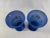 Small Vintage Royal Blue Hand Painted Opaline Vases - a Pair For Sale - Image 6 of 11