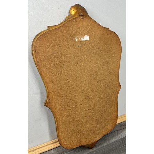 Glass Vintage French Ornate Gilt Wall Mirror For Sale - Image 7 of 8