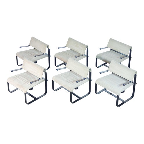 Vintage Dining Chairs by G. Offredi for Saporiti, 1970, Set of 6 For Sale