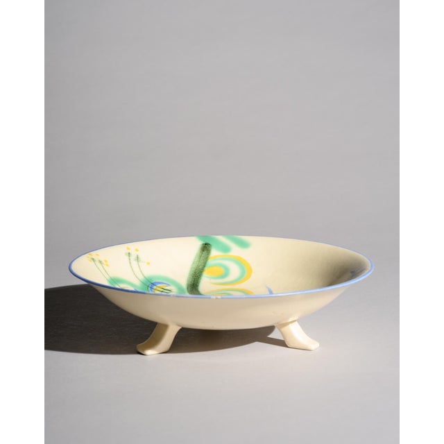 1930s Art Deco Bauhaus Ceramic Footed Bowl by Margarete Heymann-Löbenstein for Haël Workshops, 1930s For Sale - Image 5 of 13