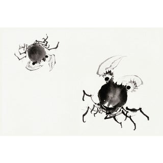 Japanese Crabs by Katsushika Hokusai, Vintage Japanese Art Print Reproduction, 24" X 16" For Sale