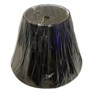 Black Silk Shantung Lamp Shade For Sale