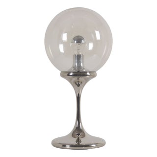 Space Age Chrome and Glass Table Lamp by Doria Leuchten, Germany, 1970s For Sale