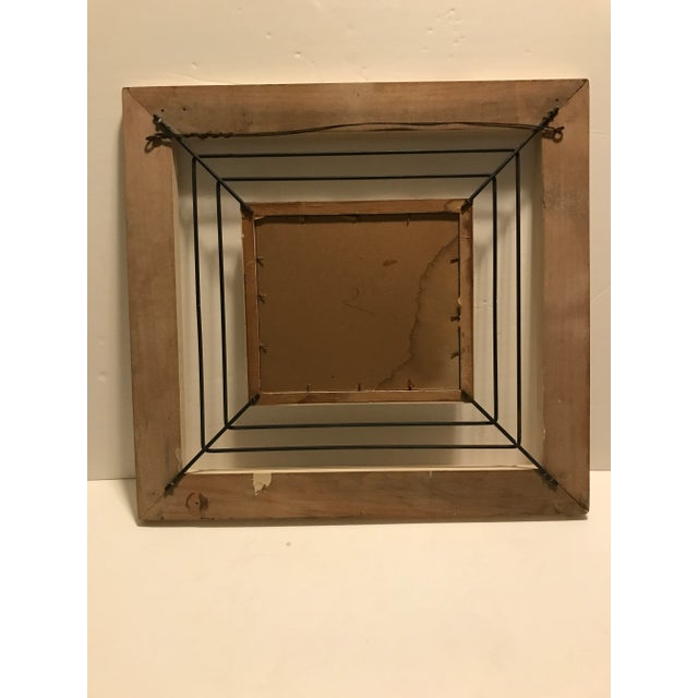 Mid 20th Century Mid-Century Modern Illustration Depicting the Marshall Field & Company Clock/Street Scene in Chicago by David, Framed For Sale - Image 11 of 12