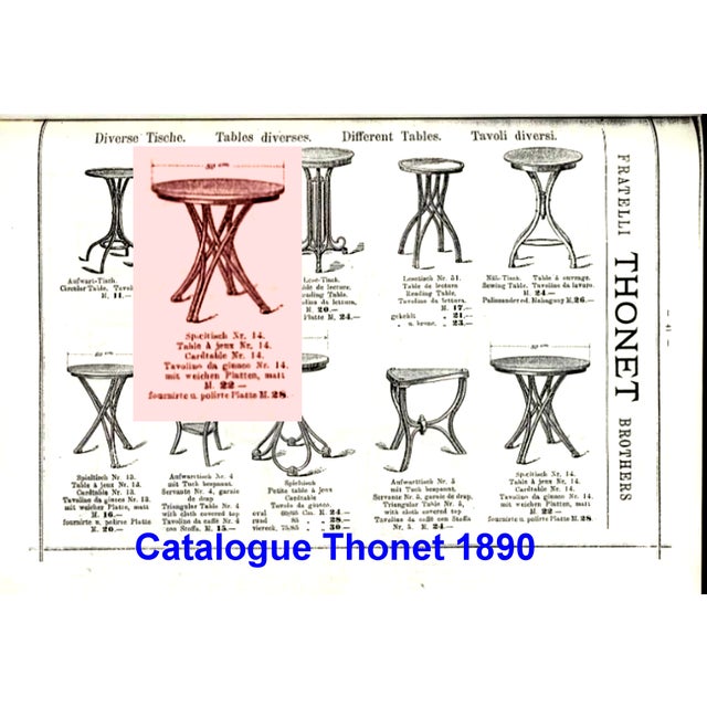 Table with Walnut Top by Michael Thonet for Gebrüder Thonet, 1895, in Flawless conditions. Designed before 1890 This piece...