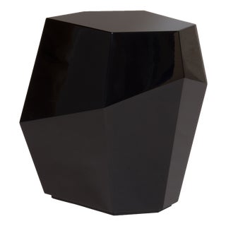 Three Rocks High Side Table in Black Lacquered from Insidherland For Sale