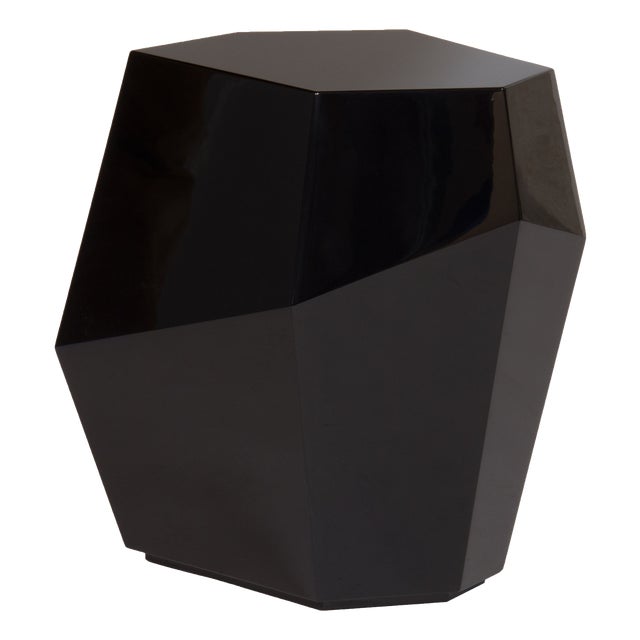 Three Rocks High Side Table in Black Lacquered from Insidherland For Sale