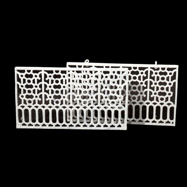 Metal Pair of Antique Cast Iron Grates C1900 For Sale - Image 7 of 7