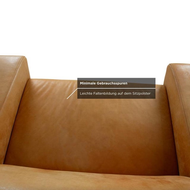 Leather 3-Seater Sofas, Lounge Chair and Ottoman in Cognac Leather from Machalke, Set of 4 For Sale - Image 13 of 18