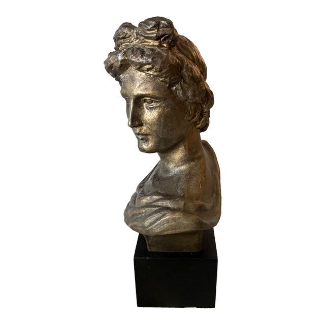 Neoclassic Style Bronze Female Bust Sculpture For Sale