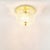 1970s Mid Century Modern Large Floral Glass & Brass Ceiling Light/Flush Mount From Limburg, Germany For Sale - Image 6 of 12