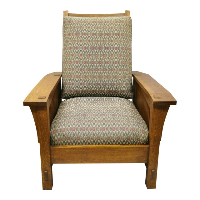 Late 20th Century Stickley Mission Oak Arts & Crafts Adjustable Spindle