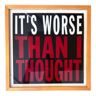1990s John Giorno Silkscreen Art, Framed For Sale