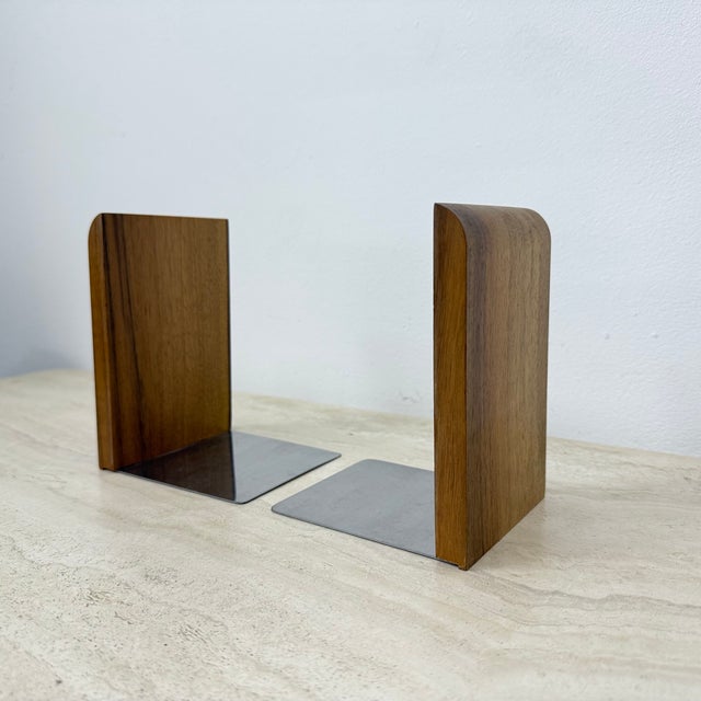 Brown Vintage Wood Bookends, 1970s, Set of 2 For Sale - Image 8 of 12