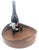 Mid 20th Century Round Pressed Teak Wood Tray With Handles For Sale In Miami - Image 6 of 11