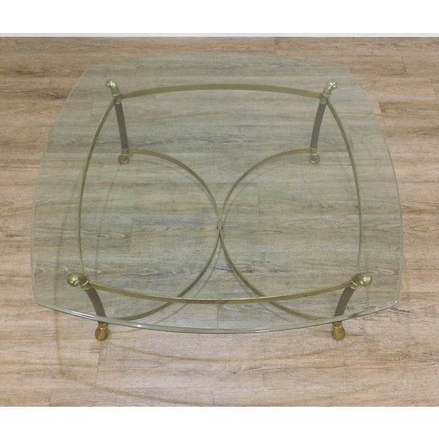 Vintage Brass Base Glass Top Coffee Table Chairish