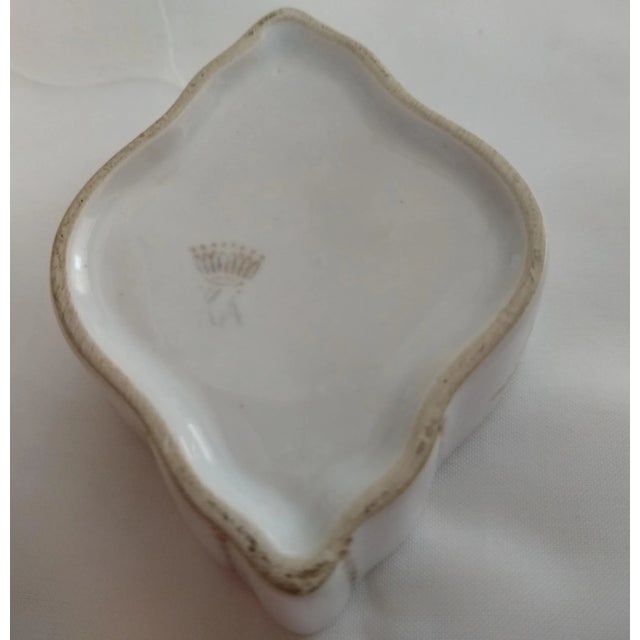 Figurative Vintage Oval Porcelain Trinket Box For Sale - Image 3 of 6