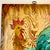 1970s Mid-Century Farmhouse Chic Original Acrylic Painting, Chicken on Pine Wood For Sale - Image 9 of 14