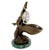 Art Deco bronze pocket watch holder depicting a stylized pelican, designed as both a decorative and functional sculpture....