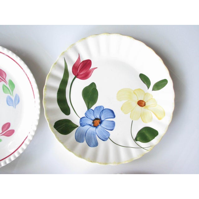 1940s Southern Pottery Blue Ridge Mix Match Floral Ironstone Dinner Or Luncheon Plates Set Of 12 Chairish