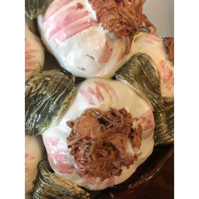 Mid 20th Century Ceramic Trompe l'Oeil Garlic Topiary From D H Holmes New Orleans For Sale - Image 10 of 12