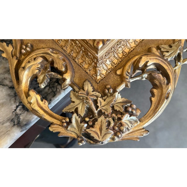 Spanish 20th Baroque Style Carved Walnut Ormolu Gilded Mirror For Sale - Image 12 of 18