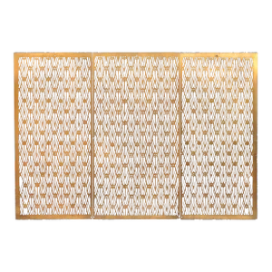 Early 20th Century Tripartite Art Deco Style Decorative Bronze Grille
