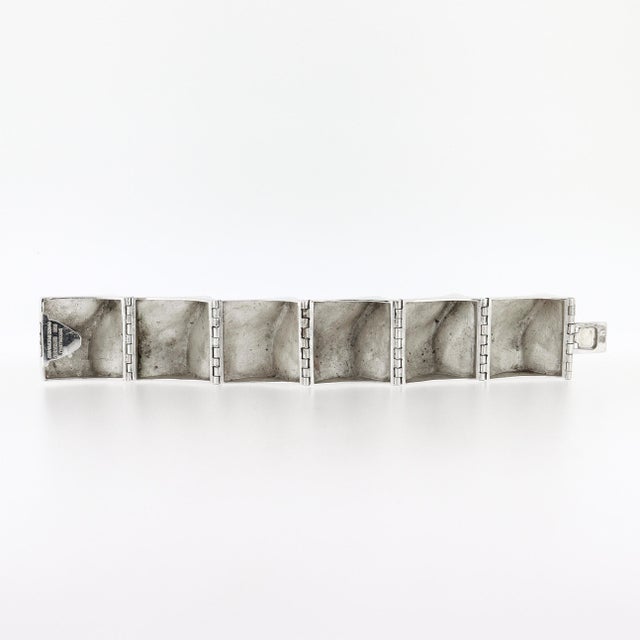 Finnish Modernist Matti Hyvärinen for Sirokoro Sterling Silver Link Bracelet For Sale - Image 17 of 18